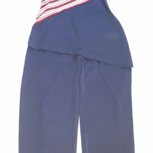 JOSEPH RIBKOFF ASYMMETRIC TOP WITH ZIPPER AND PANTS TWO-PIECE SET